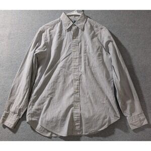 VTG Polo Ralph Lauren Andrew Shirt Mens 15.5 Blue Check Button Down Hong Kong